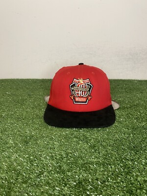 Vintage Winston Cup Hat cap snap back red black 90s anniversary 1994 blockhead