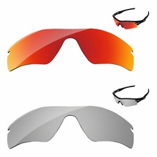Lenslog Chrome  Fire Red Polarized Replacement Lenses For-Oakley Offshoot