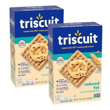 Triscuit REDUCED FAT Baked Whole Grain Wheat Crackers Non-GMO, 7.5 Oz 2 Boxes 