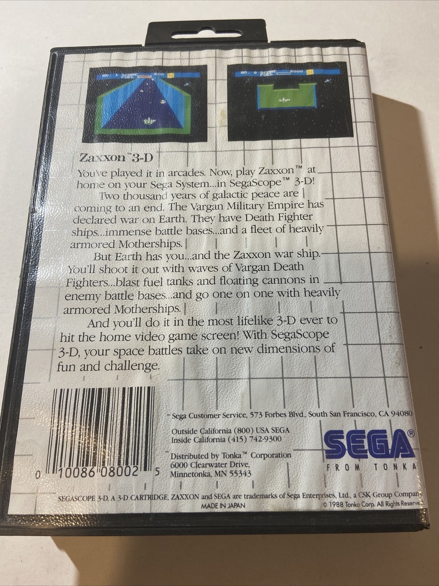 Zaxxon 3-D - Complete Sega Master System Game - Authentic