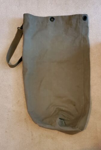 VTG Military Canvas Duffle Bag Heavy Duty Top Loa… - image 1