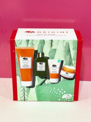 ORIGINS Gift of Glow GinZing & Mega- Mushroom Hydrating Glow Set New in Box
