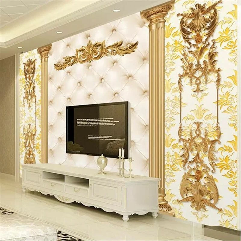 Gold Wallpaper For Living Room