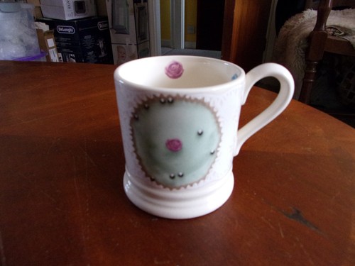 EMMA BRIDGEWATER 'CUPCAKES' Green 1/2 Pint Mug Cupcakes Mug (CREASING)