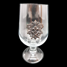 Bierglas Zinn Wappen Pilsglas Biertulpe Glas Brauerei K&ouml;nigliche Familie Braun