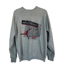 VTG Nike Air Jordan 23 Long Sleeve Sweatshirt Gray Size XL