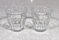 Set of 2 DURALEX 9 Panel 10 Ounce Picardie Clear Glass Drink Glasses - FRANCE