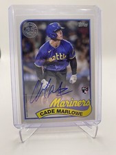 CADE MARLOWE 2024 Topps Series 1 1989 On Card Auto Mariners RC #89BA-CMA