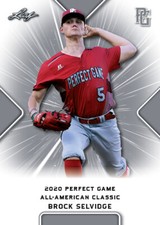 10 ct lot 2020 Brock Selvidge Leaf Perfect Game Nike AA Classic Aflac All Star G
