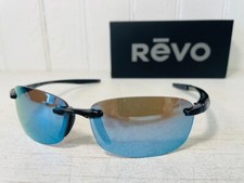 REVO RE4060 01 BL DESCEND E Shiny Black w/ Blue Water POLARIZED Lenses Suns 219