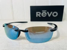 REVO RE4060 01 BL DESCEND E Shiny Black w/ Blue Water POLARIZED Lenses Suns $219