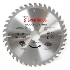 Spartacus Wood Cutting Saw Blade 190 mm x 40 Teeth x 30mm Bosch GKS65 1564 1568