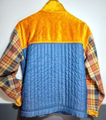 cowboy jacke herren, orange-blau-kariert, OFF THE UP,Gr.L