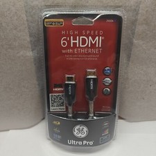 High Speed 6' HDMI with Ethernet Cable 3D GE Ultra Pro NEW SEALED