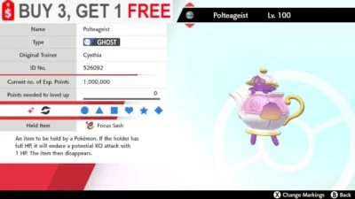 ✨ Shiny Polteageist (Antique) ✨ 6IV Pokemon Sword and Shield 🚀Fast Delivery🚀