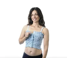 Breast Binder With Dri Release Comfort X-Large 40"-45", Blue Floral Lined 