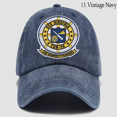 Custom Embroidered Hat USS Virginia CGN-38, Veteran Cap, Trucker Hat, Gift Idea