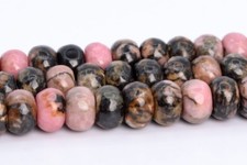 6x4MM Natural Rhodonite Beads Grade AAA Rondelle Gemstone Loose Beads 15"
