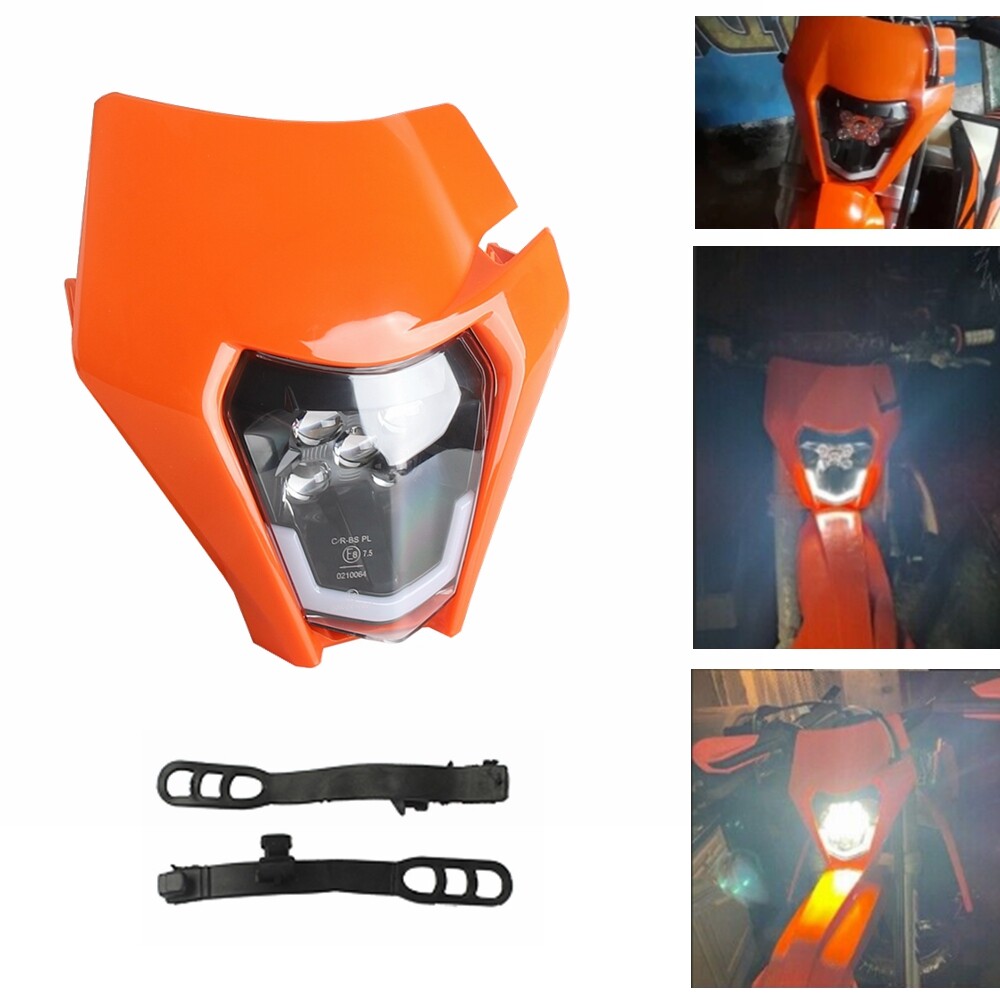For 690 SMC R Orange 2019-20 300EXC Six Days 2013-17 E8 DRL Dirt Bikes Headlight