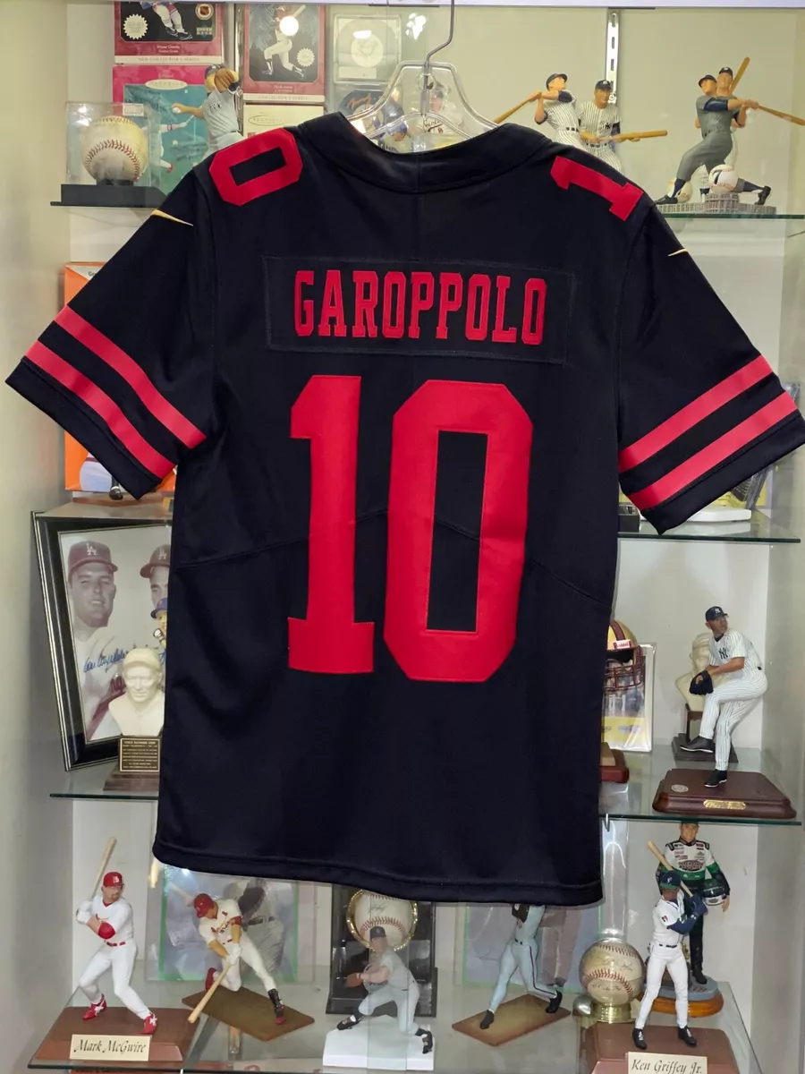 Nike San Francisco 49ers No10 Jimmy Garoppolo Lights Out Black Men's Stitched NFL Limited Rush Jersey