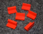 (6) 1x2 Red "L" Smooth Tile Bricks ~ NEW Lego Parts ~