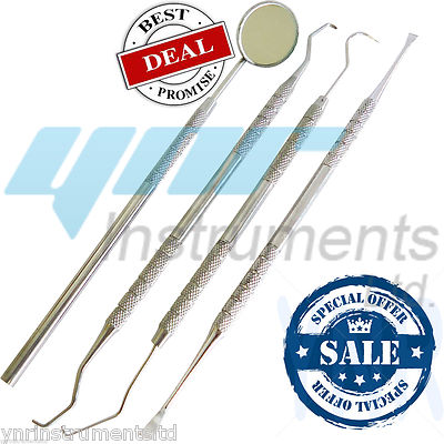 Mirror Tartar Remover Prob Tool Teeth Cleaner Dental Scaler Scraper Dentist Kit