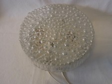 Mid Century 60's Round Bubble Glass Flush Mount Chandelier Lamp <