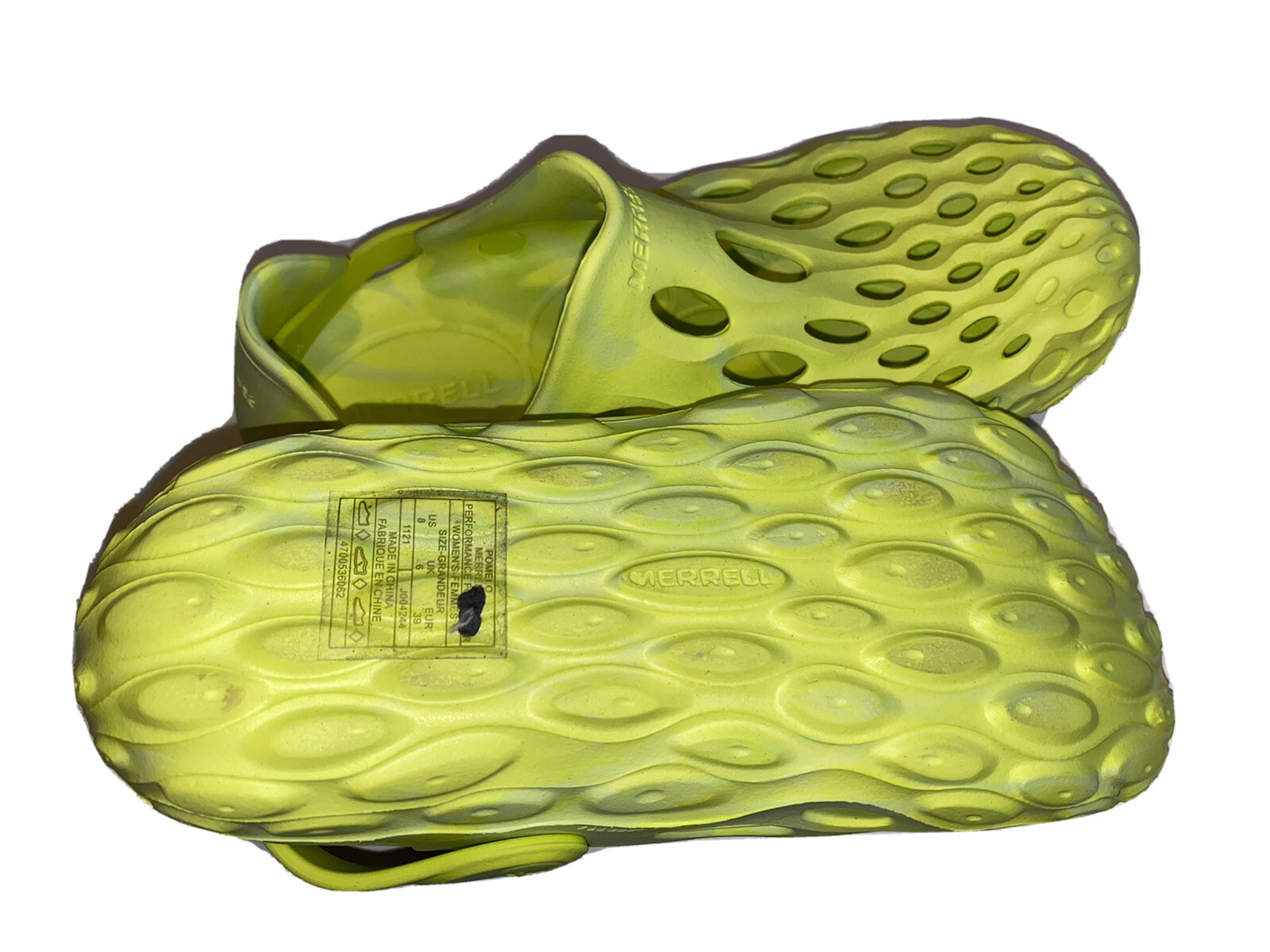 Scarpe pull on Merrell Hydro Moc Hi Viz giallo verde taglia 8