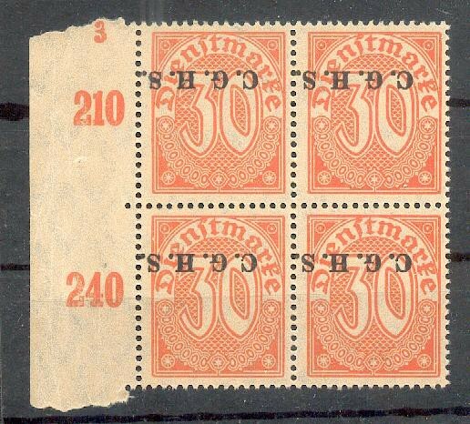 Upper Silesia Service 12 Plate Number 3** Mint Never Hinged (E6397)