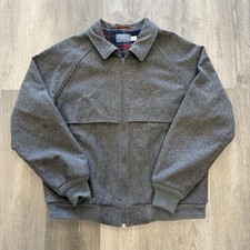 Vintage Pendleton Pure Virgin Wool Flannel Lined Men's Bomber Jacket Size M