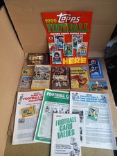 Vintage Lot of Football Memorabilia-Cards, Books, Poster, Stickers, Postcard, et