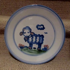 1970's M A Hadley Country Pottery Dinner Plate  **LAMB**  10 7/8"