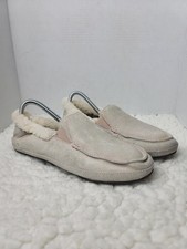 OluKai KU  UNA Shearling Slippers Womens 11 Gray Suede Leather Indoor Outdoor