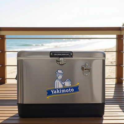 Yakimoto Classic Cooler, 54-Quart Portable Party Bucket for Beach and Backyard