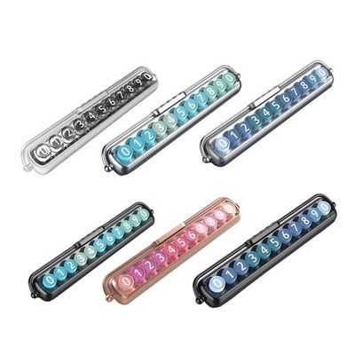 Car Temporary Parking Card glowing Number Plate Night Visibility PVC Plate