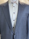 Hickey Freeman Men’s 100% Wool Gray Pinstripe Suit Size 46R Waist 39x27 Pants — photo 6