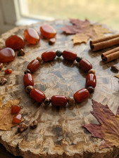 Natural Carnelian/Red Creek Jasper Bracelet