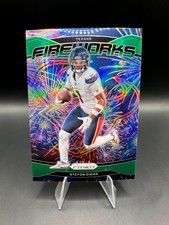 2024 Panini Prizm - Fireworks Stefon Diggs #9 Green Prizm