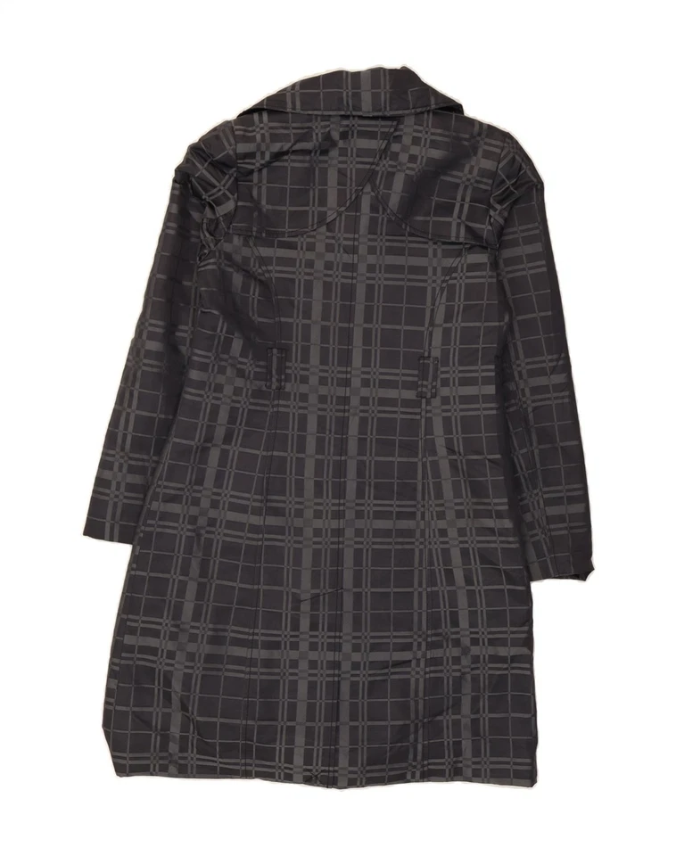 MOSSIMO Womens Overcoat UK 14 Medium Black Check Polyester AY01 - Image 2 of 3