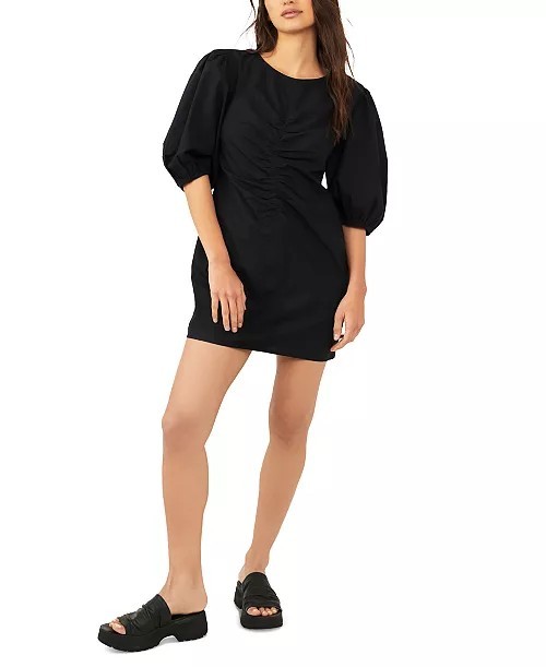 jagger and stone azlin mini dress Azulu Jagger Scalloped Strapless Linen Mini Dress