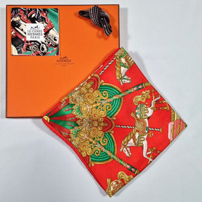 RARE VINTAGE HERMES Silk Scarf ''Luna Park'' Carre 90 designed by Joachim Metz