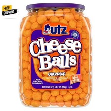 Utz Cheese Balls, 23 oz Barrel fast shipping