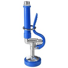 Commercial Pre Rinse Sprayer Sink Dish Nozzle 1.42GPM High Pressure Chrome Blue