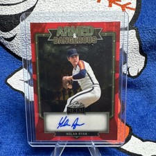 Marketplace image: 2026 Leaf Metal Nolan Ryan 1/1 Armed & Dangerous (Military)  Superfractor Auto