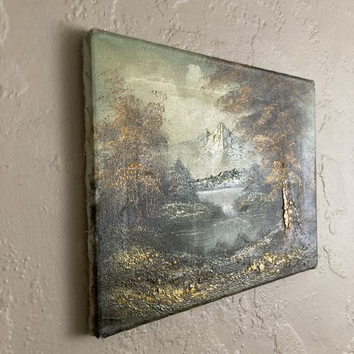 Vintage Original Oil Painting Impressionist Landscape Forest Painting 12 X 16" - Picture 10 of 11
