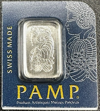 PAMP Suisse Lady Fortuna 1 Gram .9995 Platinum Bar Sealed Assay C193101 2643.48 per troy oz