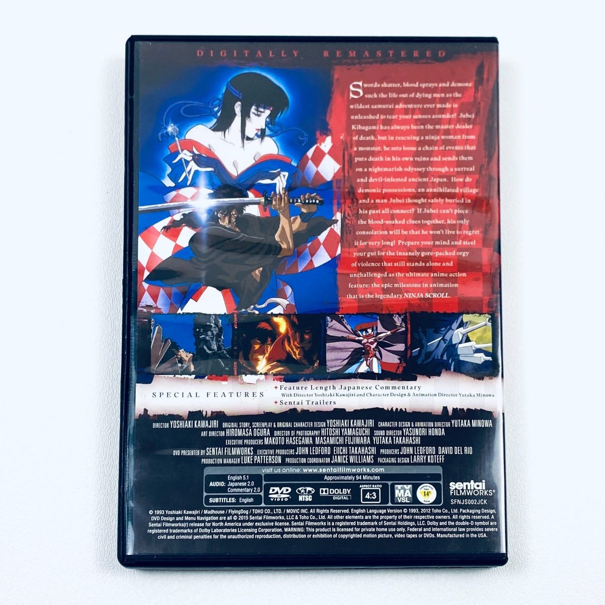 Ninja Scroll The Motion Picture - Embossed Slipcover - DVD 2015