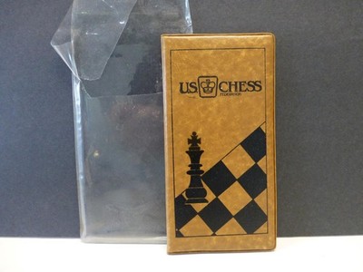 Vintage US Chess Federation Portable Pocket Travel Chess Set Magnetic & Foldable