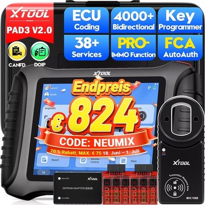 XTOOL X100PAD3 Profi OBD2 Diagnosegerät ALLE SYSTEM Key IMMO Programmierung Tool