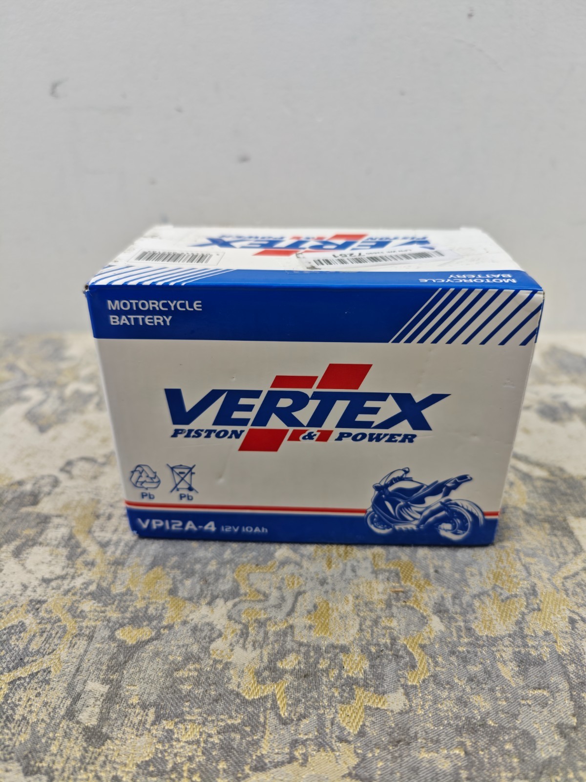 Vertex VP12-A-4 Sealed AGM Motorcycle/Powersport Battery, 12V, 10Ah, CCA (-18) 1